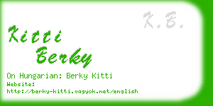 kitti berky business card